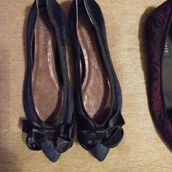❤️LOT 3 2 NINE WEST 1 J RENEE Womens Size 7 1/2 Pointy Toe Ballet Flats - Picture 5 of 6